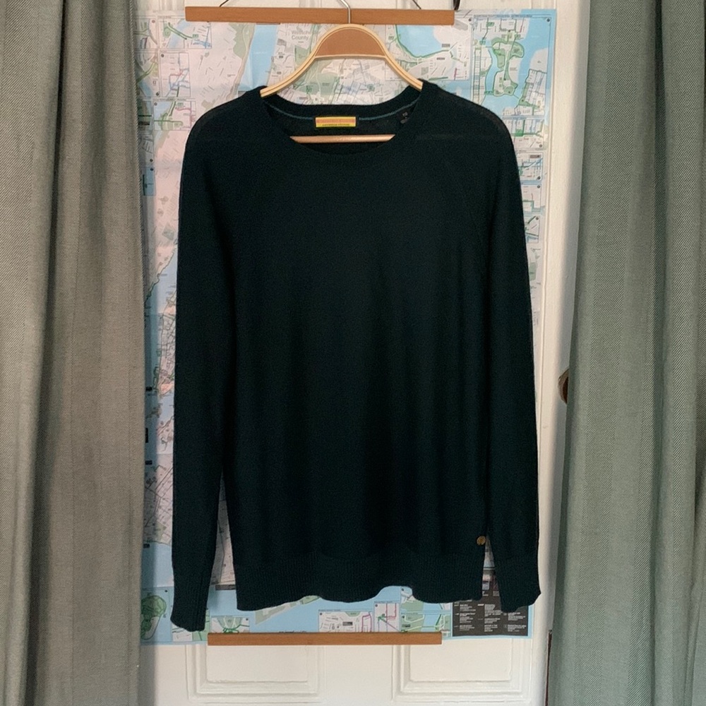 Deep forest green knit sweater